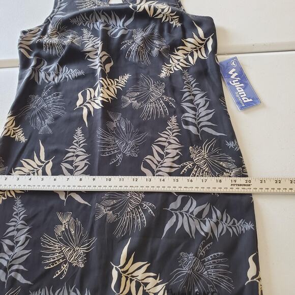 Wyland Dress Womens Small Silk Lion Fish Sea Life Sleeveless Tank Aftco Hawaii - Picture 8 of 9